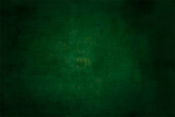 dunkel smaragdgrün gefärbt strukturierte, makellose, leere, leere horizontale vektorhintergründe mit leuchten in der mitte - green backgrounds textured dirty stock-grafiken, -clipart, -cartoons und -symbole