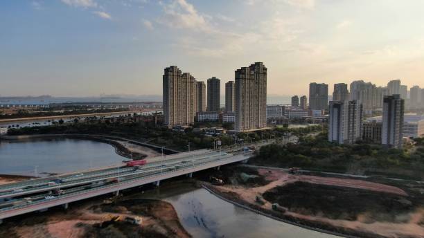 istock Urban financial center, office building 1365984132