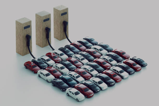 istock Electric vehicle, charging system and outlet 1365985030