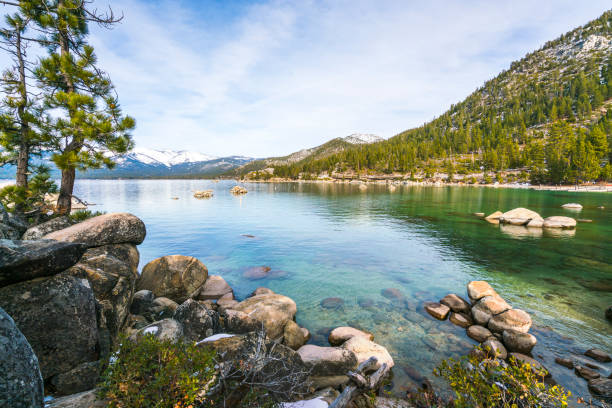 istock beautiful Lake tahoe on sunny day. 1365988442