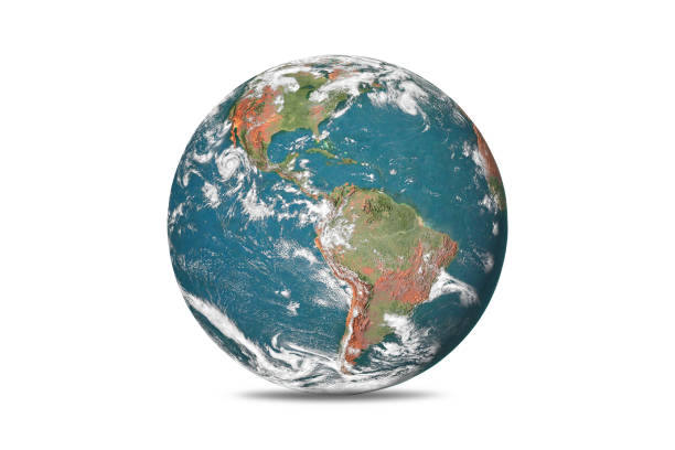 istock Globe, Earth isolated on white background. Elements of this image furnished by NASA 1365989537