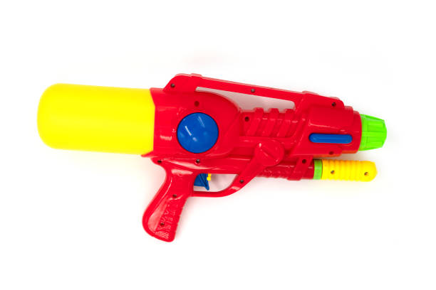 istock Toy Water Gun on white background 1365993599