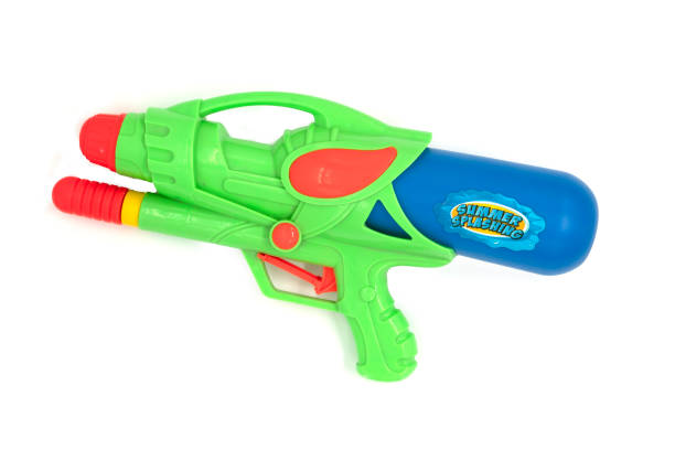 istock Toy Water Gun on white background 1365993700