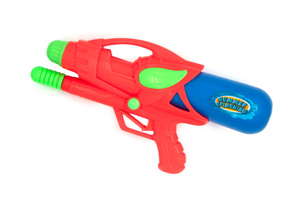 istock Toy Water Gun on white background 1365993708