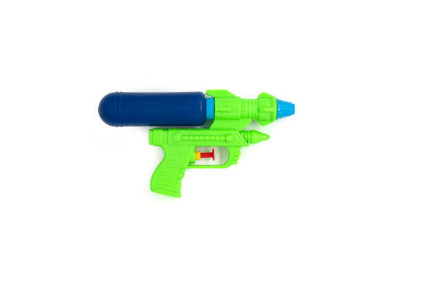 istock Toy Water Gun on white background 1365994415
