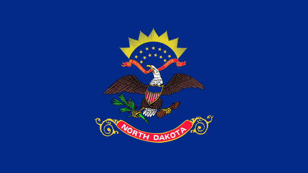 файл eps флага штата северная дакота - векторный файл флага северной дакоты - north dakota flag us state flag north dakota flag stock illustrations