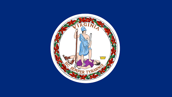 State Of Virginia Flag Eps File - Virginia Flag Vector File