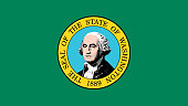 State Of Washington Flag Eps File - Washington Flag Vector File