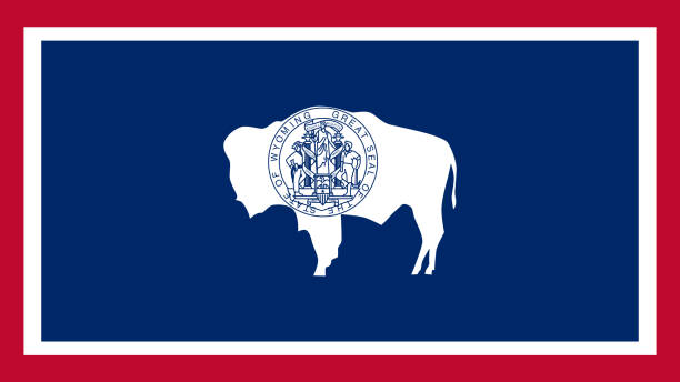 State Of Wyoming Flag Eps File - Wyoming Flag Vector File State Of Wyoming Flag Eps File - Wyoming Flag Vector File alaska us state illustrations stock illustrations
