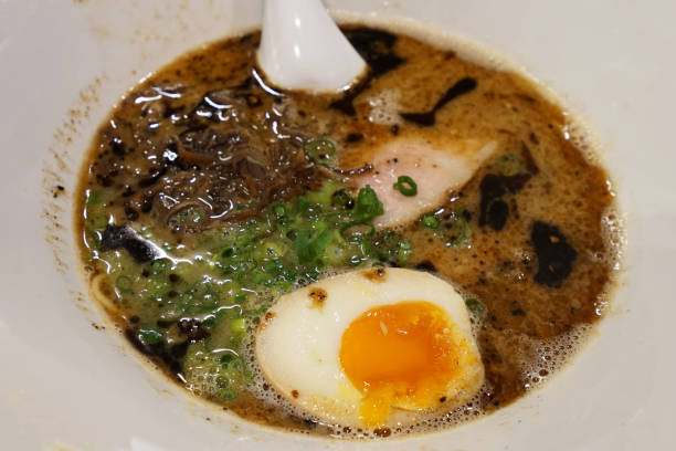 istock Close up bowl of Chashu ramen (Japanese Braised Pork Belly) 1365995912