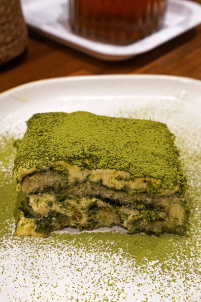 istock Close up Matcha green tea Tiramisu 1365996052
