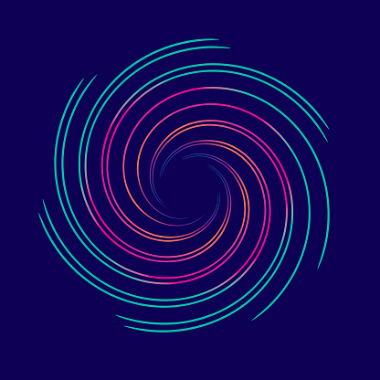 Vector line art Spiral vortex