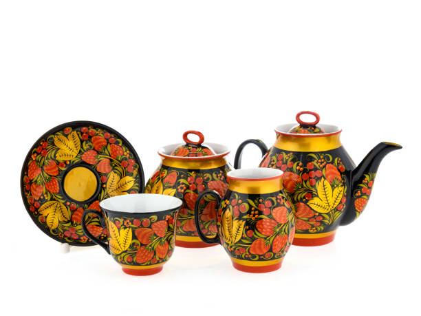 istock Tea Set of Old Russian folk utensils. 1366007301