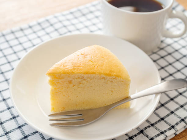 istock Jiggly Japanese Cotton Cheesecake on a plate 1366008163