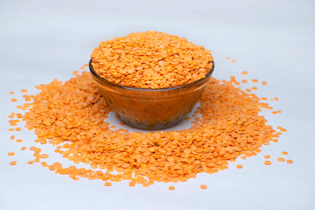 istock Masoor daal in white background, Satara, Maharashtra, India 1366010760
