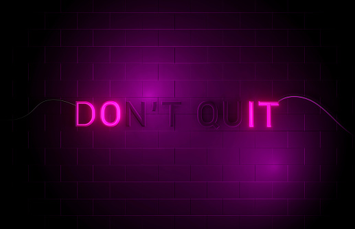 Do it. Neon Motivation Concept. Colorful Neon Sign On Brick Wall.