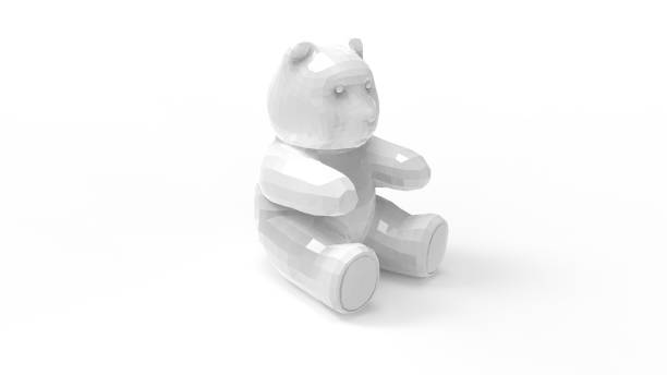 istock 3d rendering of a teddy bear isolated in white studio background 1366018681