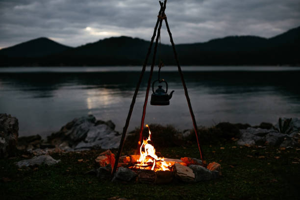 istock Campfire Near the Sea 1366021658