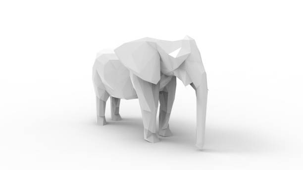 istock 3d rendering of an elephant isolated in white studio background 1366026037