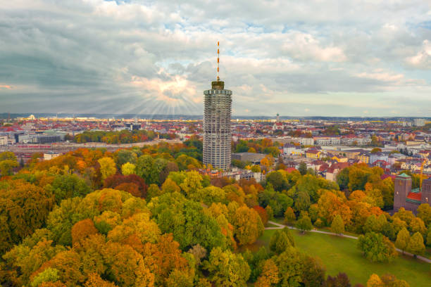 Autumn Augsburg from above.