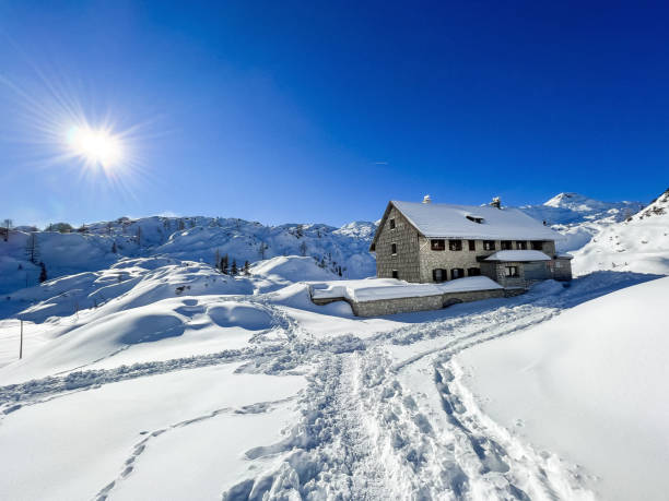 istock Alpine hut under Bogatin, Julian Alps, Slovenia 1366033428