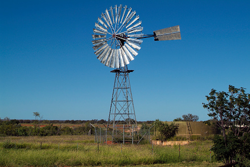 Australia, wind turbine for water supply in Northern Territory