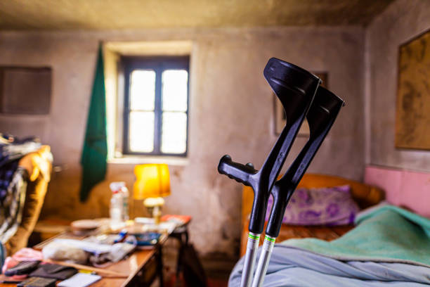 istock Crutches at the homeless shelter 1366051102