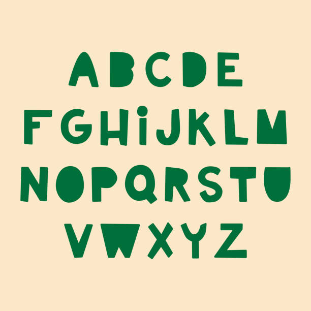 istock Alphabet hand drawn letters in folk style. ABC with floral ornament. Color font, typography set. Bold type capital letters with ethnic decorative leaves, flowers. Isolated symbols 1366052509