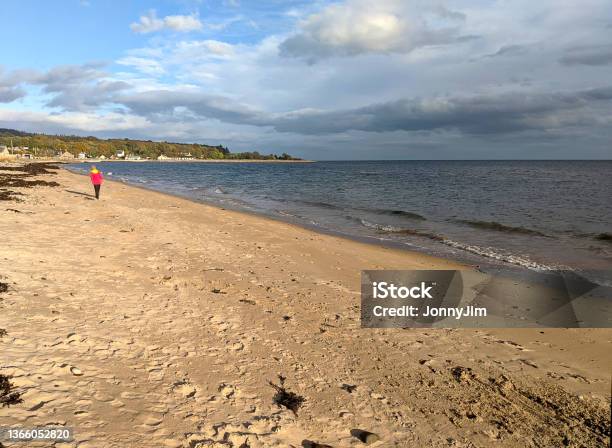 Golspie Beach Stock Photo - Download Image Now - Beach, Beach Holiday, Blue