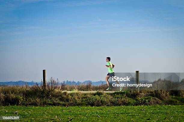 Running Stock Photo - Download Image Now - Activity, Adult, Blue