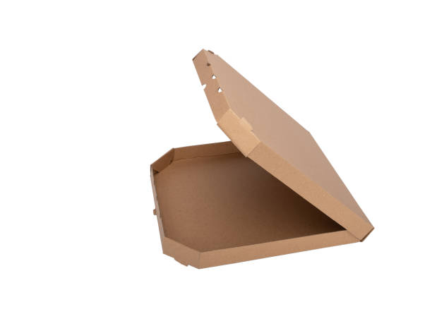 istock Pizza paper box isolated on white background. Empty pizza box 1366053722