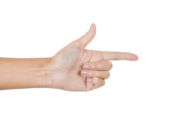 istock Female hand isolated on white 1366062965