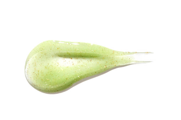 Face scrub texture. Cream skincare cosmetic. Organic stroke