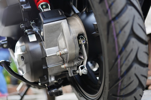 Rear drum brake system of motorcycle