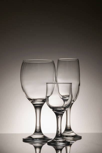 istock Glassware of different sizes against monochrome background 1366067295