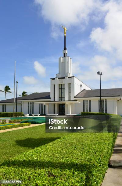 Tongas Main Mormon Temple Church Of Jesus Christ Of Latterday Saints Tongatapu Island Tonga Stock Photo - Download Image Now