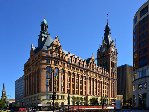 Dunkerque, city in northern France, town hall built in neo-flamand archtectural style in early 20th century