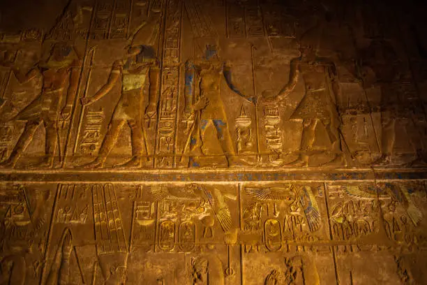 Luxor Temple, a large Ancient Egyptian temple complex located on the east bank of the Nile River