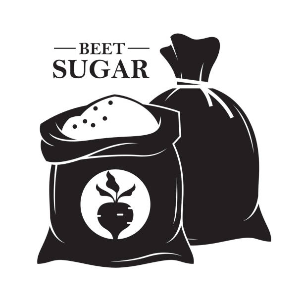 illustrations, cliparts, dessins animés et icônes de grands sacs avec du sucre - turbinado sugar illustrations