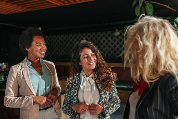 istock Empowered three multiracial women at cafe 1366074504