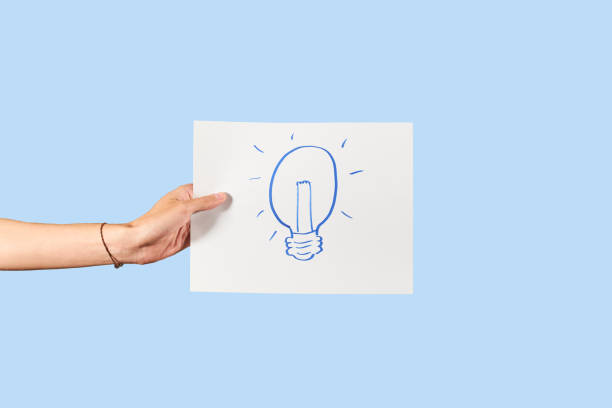 istock Hand holds idea and inspiration concept poster. Isolated. 1366075092