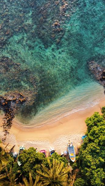 istock Small hidden beach in Sri Lanka 1366075750