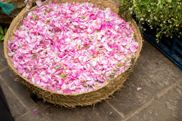 istock Rose petals in a basket at a souk market in Marrakesh Morocco 1366075840