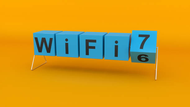 3d illustration box of bricks wifi 7