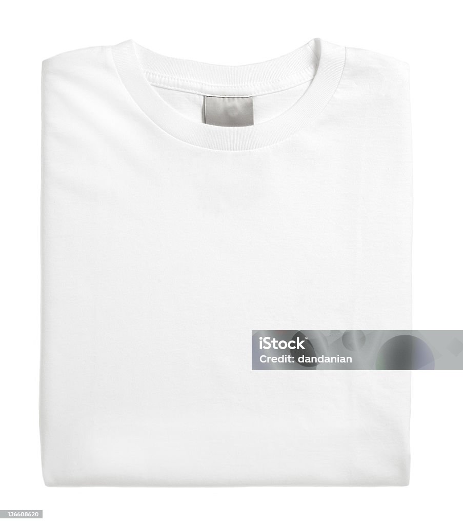 white folded tshirt your logo on this tshirt T-Shirt Stock Photo