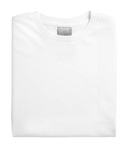 white folded tshirt your logo on this tshirt folded stock pictures, royalty-free photos & images