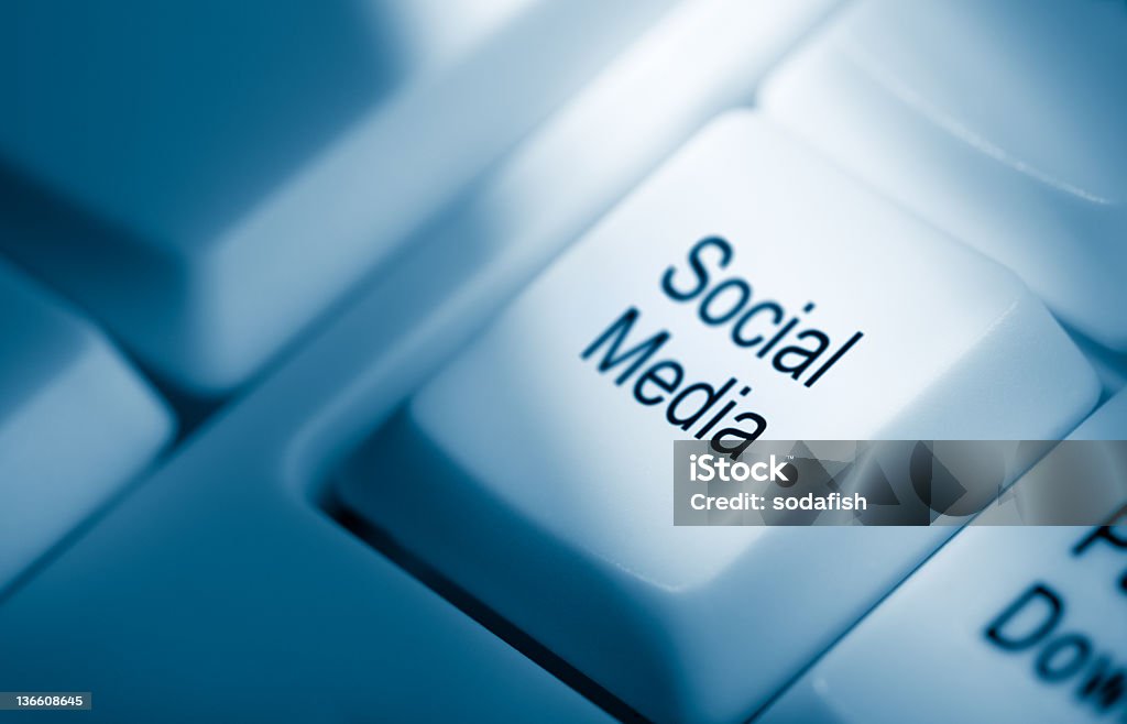 Social media Social media concept Image Blue Stock Photo