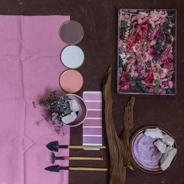 istock Color palette mood board for interior design and decor 1366087229