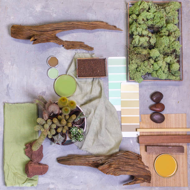 istock Color palette mood board for interior design and decor 1366087284