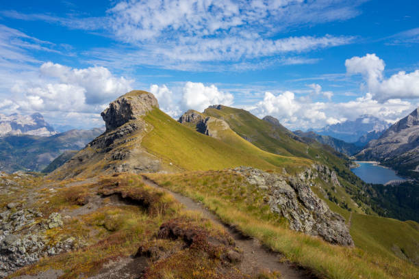 istock Scenic Dolomites landscape - view from Viel del Pan mountain trail. 1366087305